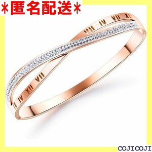 《送料無料》 Rockyu レディース ブレスレット バングル ピン 純チタン スレット シンプルファッションアクセサリー 106