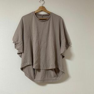 『ZARA』★ドルマンTシャツ★モカベージュ