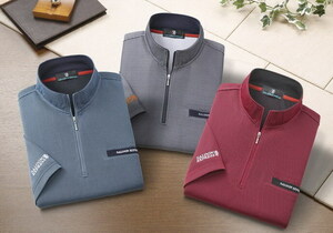 SALOON EXPRESS/サルーンエクスプレス　スタンド襟５分袖シャツ３色組 　LLサイズ