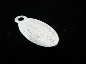 ☆TIFFANY & Co ティファニー NEW YORK ドッグタグ 銀 シルバー 925 アクセサリー トップ 中古 1円スタート ☆