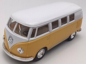 1台売り イエロー 1/32 ワーゲンバス ホワイトトップ TYPE2 コンビ アーリーバス 1962 ミニカー フォルクスワーゲン VW