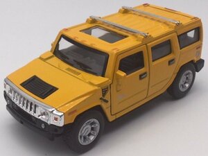 1台売り 黄色 1/40 ハマー H2 SUV 2008 Hummer ミニカー 新品 プルバック