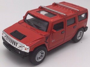 1台売り 赤 1/40 ハマー H2 SUV 2008 Hummer ミニカー 新品 プルバック