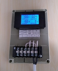 ★AC電力モニター★電圧(V)/電流(A)/消費電力(W)/積算電力(Wh)