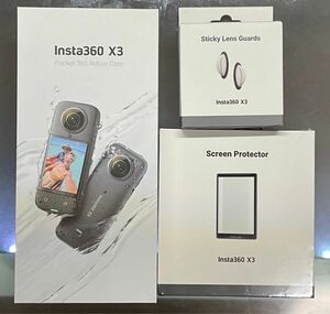 インスタ insta 360 x3 新品 純正レンズガード 純正スクリーンプロテクター