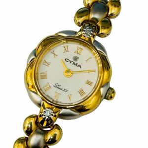 [CYMA/ Cima ] quarts Louis XV combination 634 wristwatch lady's Gold × silver *46232