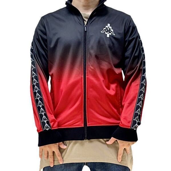 中古 Kappa カッパ Marcelo Burlon マルセロバーロン コラボ BANDA バンダ袖テープライン トラックジャケット ジャージ グラデーション M