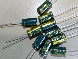 220uf 220μF 16V 105*C 6×11 electrolytic capacitor 10 piece collection 1 set 