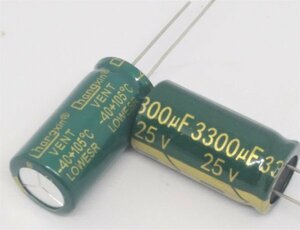 3300uf 3300μF 25V 105*C 13×26 electrolytic capacitor 2 piece collection 1 set 
