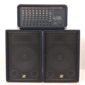  free shipping! Neu MPX-9ST DSP & MPS-12 (×2)n- Powered mixer / speaker set operation no check junk treatment 
