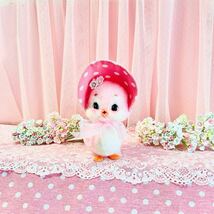 pinocosmile☆ピンク色のひよこちゃん☆レトロアニマル☆羊毛フェルト☆ラバードールお好きな方も！_画像3