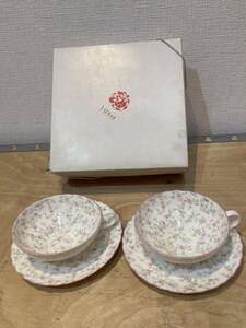  Noritake（ノリタケ）Bone China ボーンチャイナ ペアカップ＆ソーサー 9940　cutie rose ブランド食器