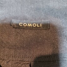 即完売 23SS comoli ウール シルク オープンカラー シャツ size 2《コモリ》CHARCOAL _画像5