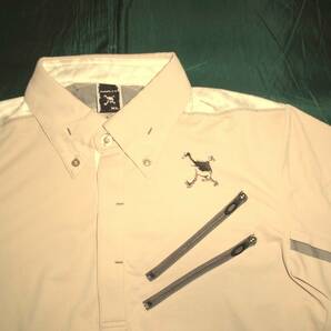 極美品★OAKLEY オークリー SKULL スカル Upright Shirt 半袖 ポロシャツ XLの画像1