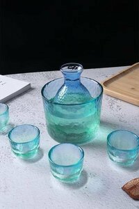 冷酒器 6点セット酒器 ガラス製 徳利 猪口 温燗 熱燗 焼酎 盃 冷酒 日本酒 清酒 とっくり 杯 食器 陶器プレゼント 酒燗器 保温器 おちょこ