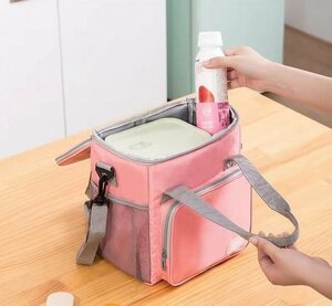 クーラーバッグ 保冷バッグ 保温保冷バッグ ランチバッグ 9L お弁当 シンプル レディースバッグ ピクニック ピンク