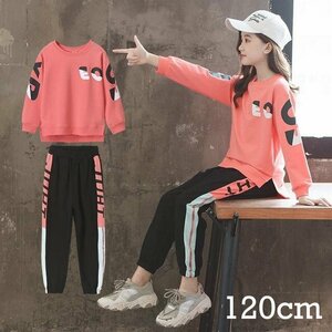  jersey child clothes long sleeve Parker setup Kids casual girl pants set sweat sport wear pink 120