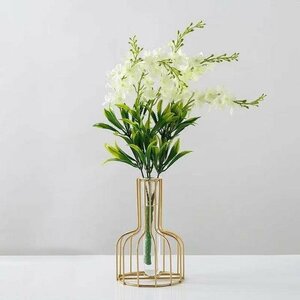 フラワーベース　花瓶　一輪挿し　水栽培　花　シンプル　北欧風　金属　植物　飾り品