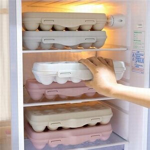 卵ケース 卵収納ボックス 12個収納 冷蔵庫用 持ち運び 玉子ケース 区分保管 取り出し便利 食品保存容器 2点セット ピンク