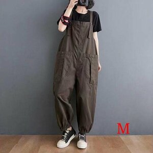 overall all-in-one very popular lady's pants wide pants gaucho overall casual large size gray m
