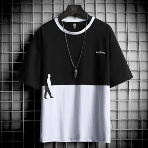 メンズ半袖Tシャツ、カットソー トップス おしゃれ メンズファッション ボアジャケット メンズトップス ファッション ブラックL