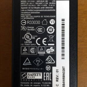 ☆ DELTA マウスコンピューター 純正ACアダプター ADP-65JH HB 19V 3.42A 外径約5.5mm 内径約2.5mm 通電確認済 ACコード付属 ☆の画像2