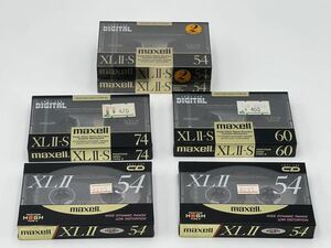 maxell 未開封 カセットテープ XLⅡ-S 74 60 54 セット 計6個 当時物 現状品 希少品 レトロ 