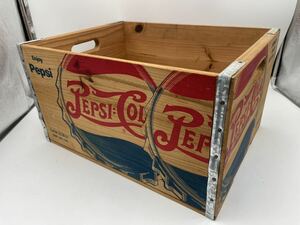 ペプシコーラ 木箱 ウッドボックス インテリア 当時物 ヴィンテージ 木製 アメリカン 雑貨 キャンプ 飾り オシャレ アンティーク レトロ