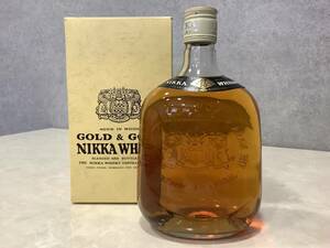 14504 1円〜 未開栓保管品 NIKKA WHISKYニッカ ウイスキー GOLD＆GOLDゴールド&ゴールド 鶴 760ml/43%