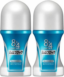 8x4メン ロールオン フレッシュソープ 60ml×2個セット エイトフォーメン デオドラント 男性用 メンズ