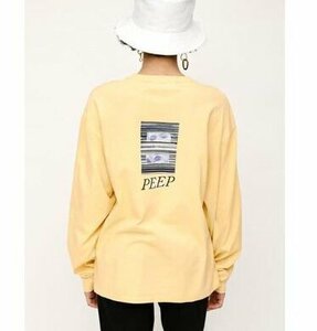 新品 定価5489円 SLY スライ PEEP BIG SIZE Tシャツ 長袖 ロンT オーバーサイズ ビッグサイズ カットソー