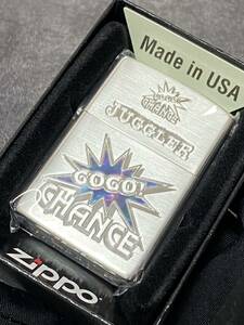 zippo ジャグラー シェル 2面刻印 シルバー 特殊加工 希少モデル 2023年製 GO GO CHANCE JUGGLER ケース 保証書付き 