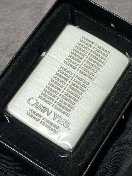 zippo CABIN TODAY I SMOKE 限定品 希少モデル ヴィンテージ 1996年製 キャビン 前面刻印 シルバーインナー 1996年製 ケース 保証書付き