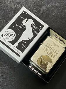 zippo アメリカンスピリット 1935レプリカ 限定品 2連続両面加工 2014年製 AMERICAN SPIRIT シリアルナンバー NO.397 ケース 保証書付き