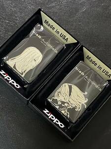 zippo NieR:Automata 2点 シルバー刻印 両面加工 希少モデル 2023年製 ニーア オートマタ ケース 保証書付き 