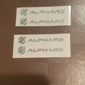 アルファード ALPHARD メタルステッカー （4cm）4枚セットの画像3