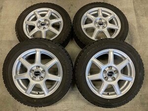 □6159 2022年製 スタッドレス ダンロップ WM02 185/60R15 PRD トヨタ シエンタ 170系 等 15インチ 6J +40 5穴 100 アルミホイール