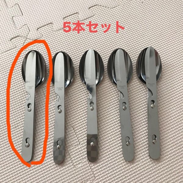 キャンプ スプーン フォーク ナイフ 5客セット ステンレス製