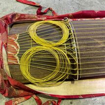 琴 〔尺八袋〕 和楽器 琴 13弦 伝統芸能 伝統楽器 詳細不明_画像3