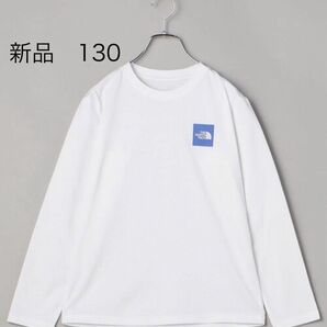 ☆新品　THE NORTH FACE KIDS L/S S-SQU LOGO T-Shirt 白　130cm☆ ロンT