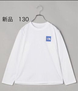 ☆新品　THE NORTH FACE KIDS L/S S-SQU LOGO T-Shirt 白　130cm☆ ロンT