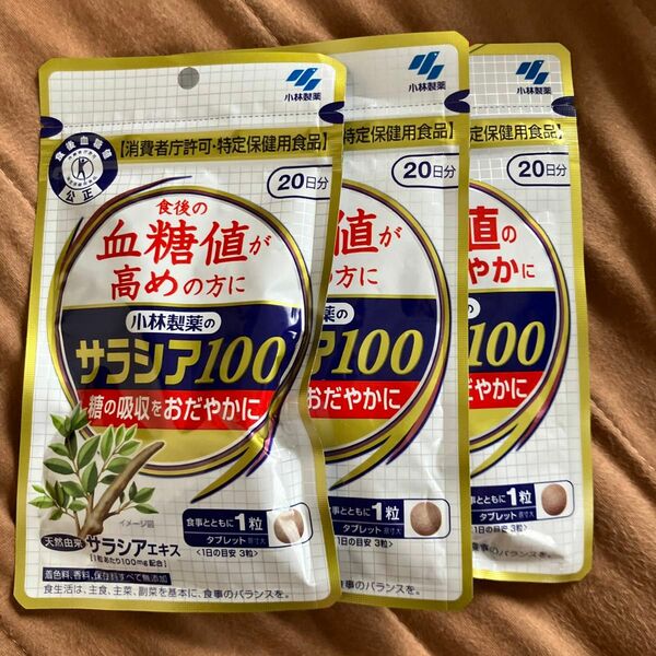 小林製薬 サラシア100 20日分×3