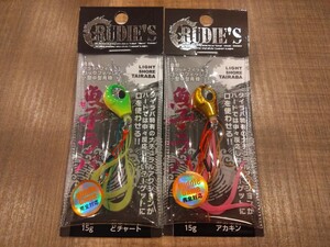 ★ルーディーズ 魚子ラバ 15g どチャート アカキン 2個セット 新品未開封