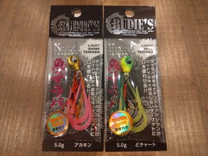 ★ルーディーズ 魚子ラバ 5.0g アカキン どチャート 2個セット 新品未開封