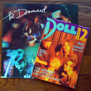 雑誌『DOLL（表紙ダムド）1991 12月号』＋【英国盤LP】The Damned『Live Shepperton 1980』【ザ・ダムド/ライヴ・シェパートン 1980】