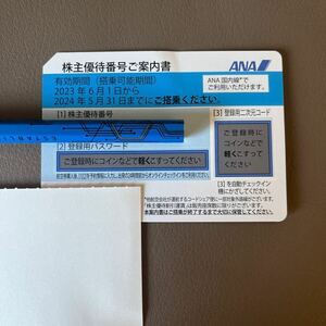 ANA 全日空　株主優待券 1枚　2024.5.31まで　番号通知可