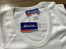 当時物　未使用　デッドストック　Mizuno　ミズノ　WORLD WIN　野球アンダーシャツ　七分袖　U首　品番：52CA-4263　サイズ：S　　HF2383_画像8