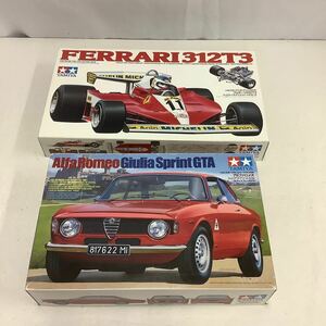 42 【未組立品】TAMIYA タミヤ 1/24 スポーツカーシリーズ NO.188 アルファロメオ 他 フェラーリ312T3 プラモデル 2点セット （100）