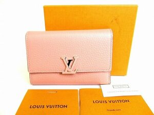 【未使用保管品】 ルイヴィトン LOUIS VUITTON トリヨンレザー ポルトフォイユ カプシーヌ コンパクト 3つ折り 財布