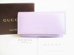 【未使用保管品】 グッチ GUCCI レザー 6連 キーケース キーリング メンズ レディース